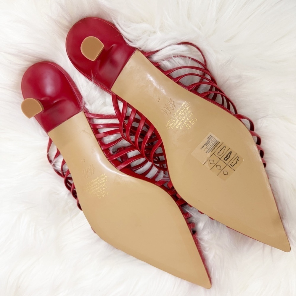 Red straps mules - Picture 4 of 13